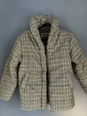NWOT Something Navy Plaid Quilted Jacket XS Nordstrom Exclusive MSRP $150